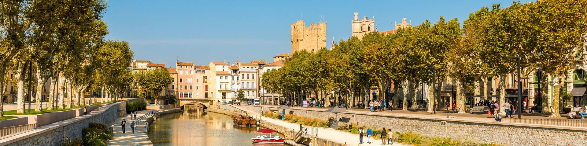 canal de la Robine à Narbonne dans l'Aude en Occitanie, France