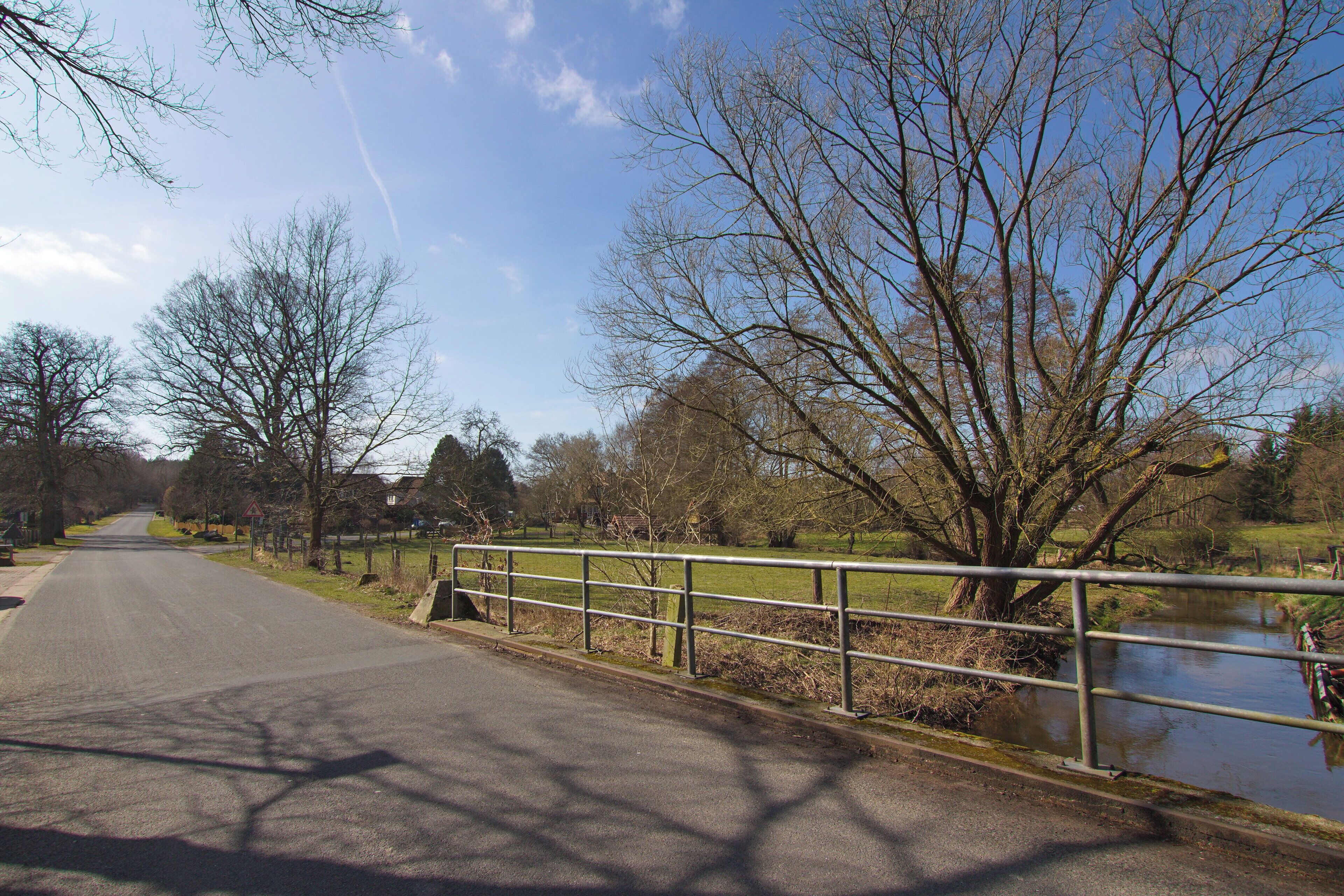 Ortsblick in Steinbeck (Bispingen), Niedersachsen, Deutschland.