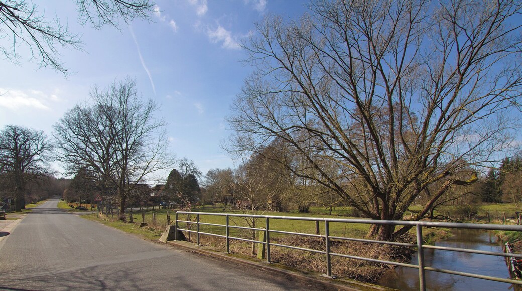 Ortsblick in Steinbeck (Bispingen), Niedersachsen, Deutschland.