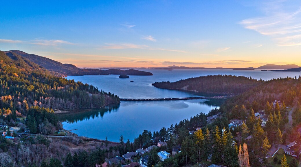 Bellingham Bay Panoramic Lummi Samish San Juan Island Teddy Bear Cove Aerial Landscape Sunset View
