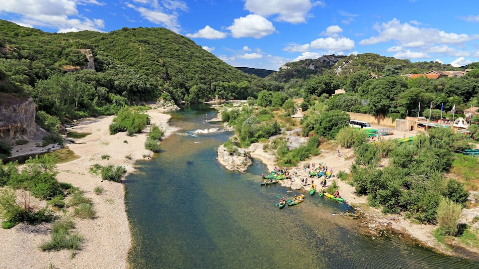 La rivière le Gardon à Collias