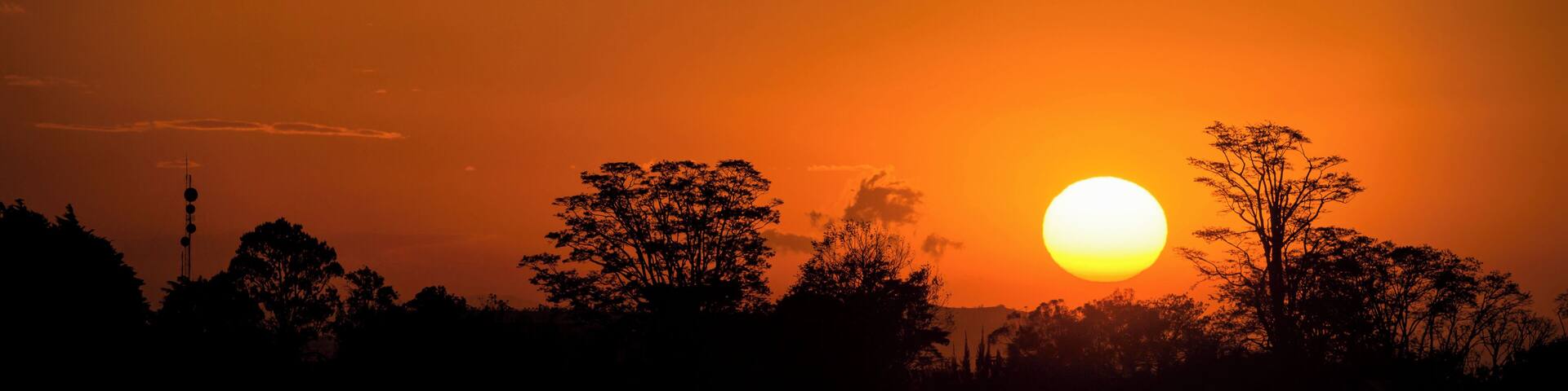 Sunset over San José, Costa Rica.