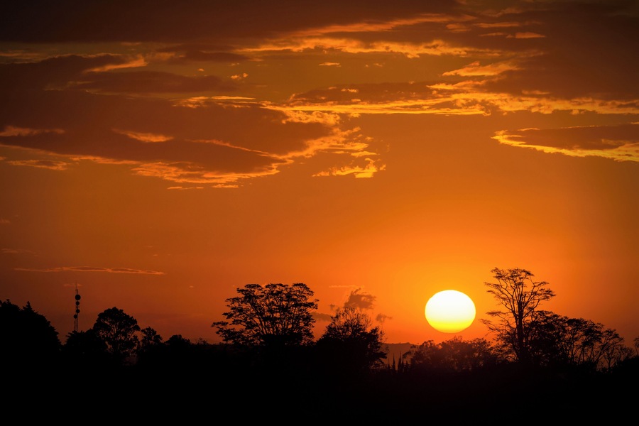 Sunset over San José, Costa Rica.