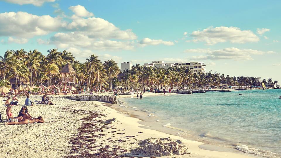 North Beach of "Isla Mujeres" in Mexico / Caribbean Island with very nice beaches next to Cancun