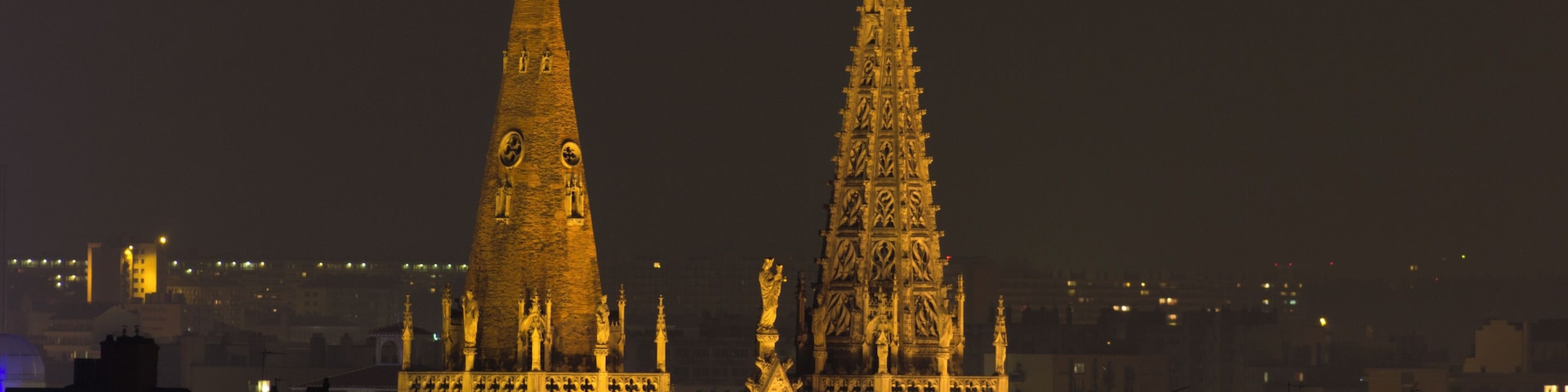 Spires of Saint-Nizier church in Lyon.