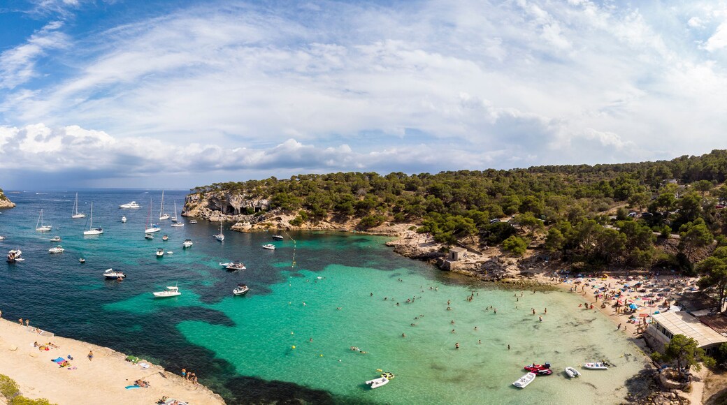Spain, Mallorca, Palma de Mallorca, Aerial view of Calvia region, El Toro, Portals Vells