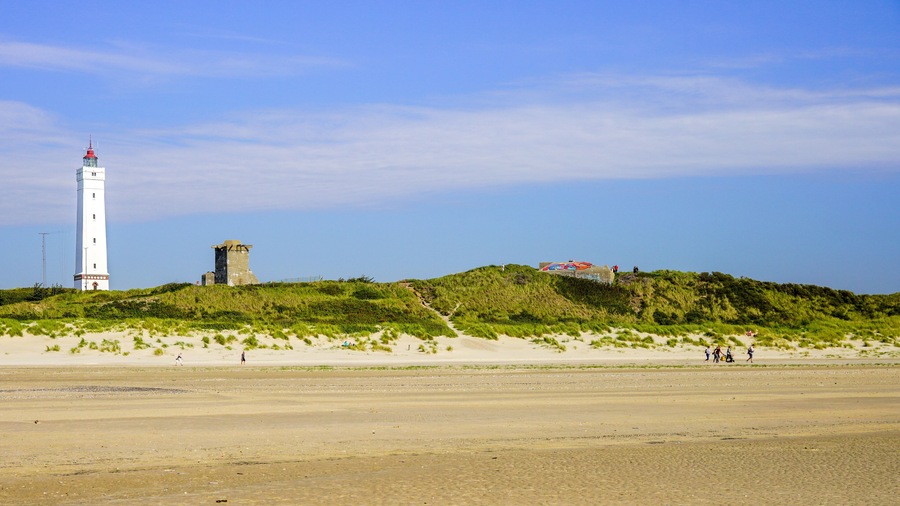 Leuchtturm in Blavand, Dänemark