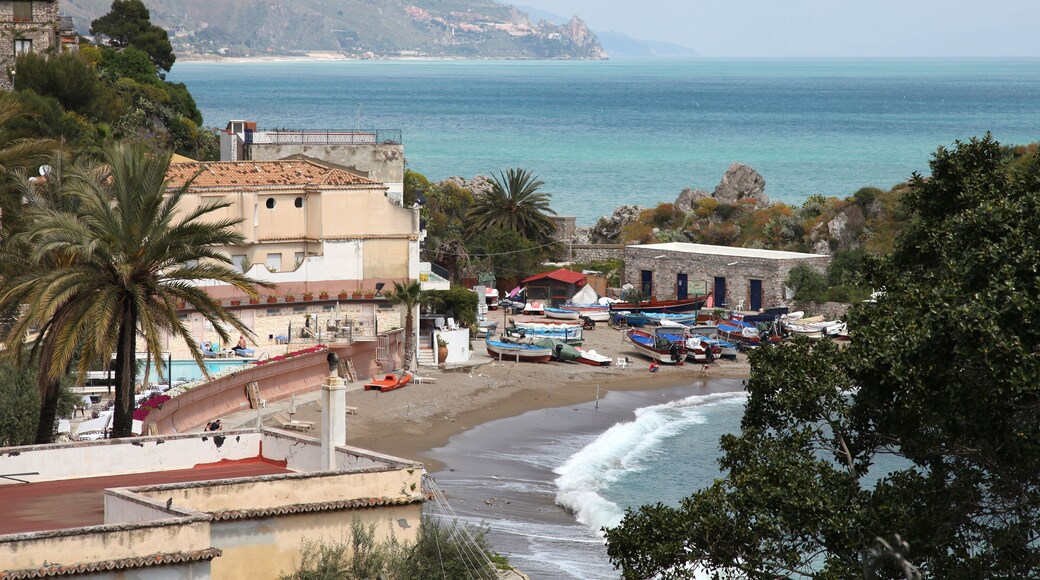 Beautiful beaches of Isola Bella Taormina