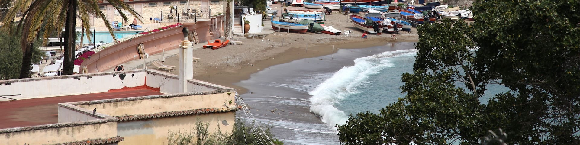 Beautiful beaches of Isola Bella Taormina