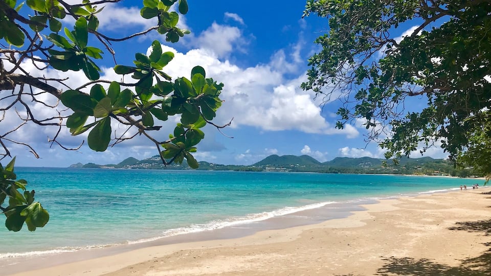 Beautiful Vigie beach in St Lucia ❤️