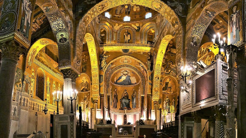 it's not painted but all mosaic work