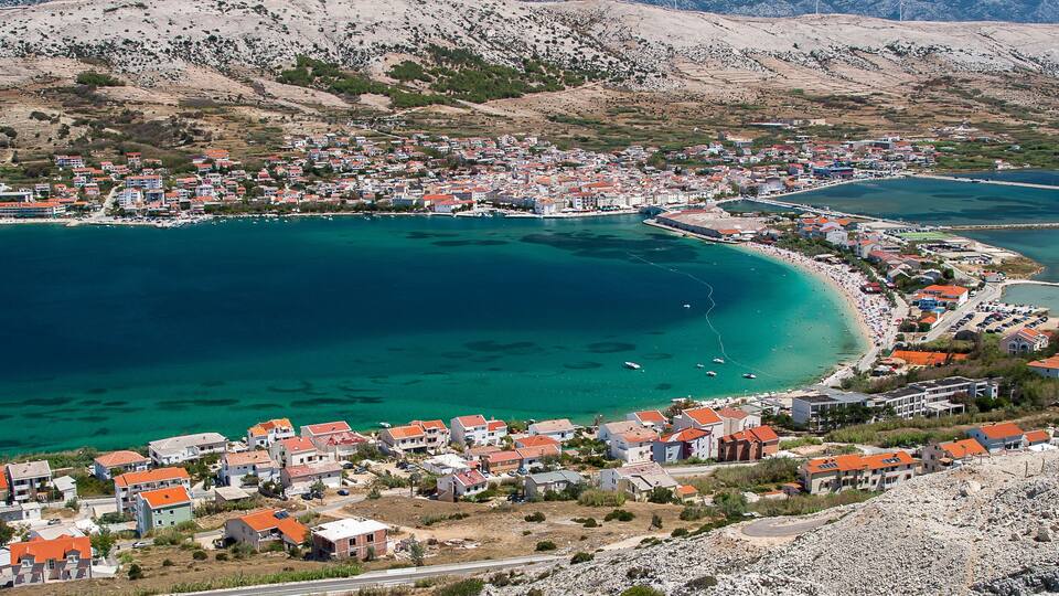 view of Pag in Croatia
