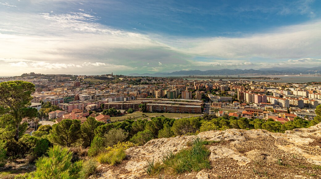 Panoramic view of Is Mirrionis district in Cagliari. Sardinia, Italy