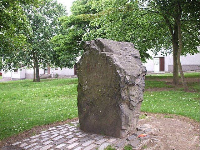 Pitcorthie Standing Stone This Standing Stone is right in the middle of the housing estate of Pitcorthie Dunfermline.