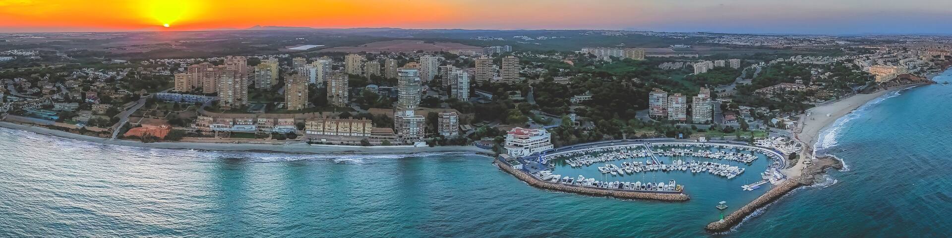 Aerial view of Campoamor in the province of Alicante, Spain