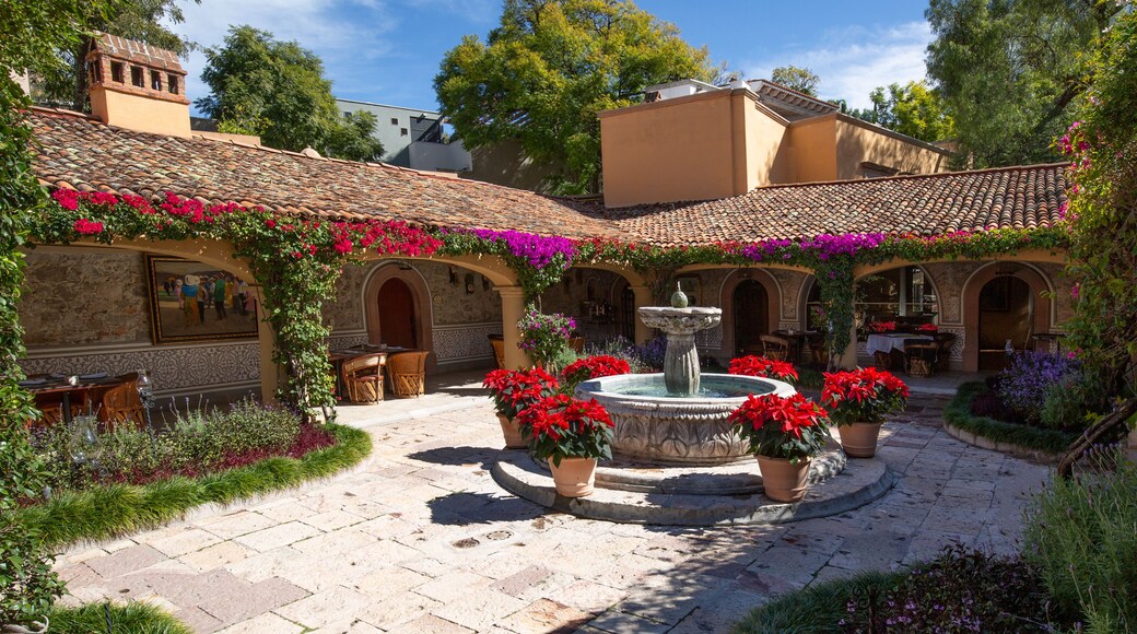 San Miguel de Allende, Mexico-3 April, 2019: Mexico, Colorful buildings and streets of San Miguel de Allende in Zona Centro of historic city center