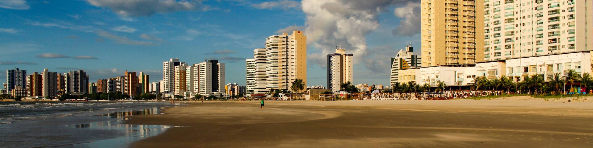 Modern buildings on the shores of Ponta D'areia beach, in the city of São Luis, capital of the state of Maranhão, northeastern Brazil