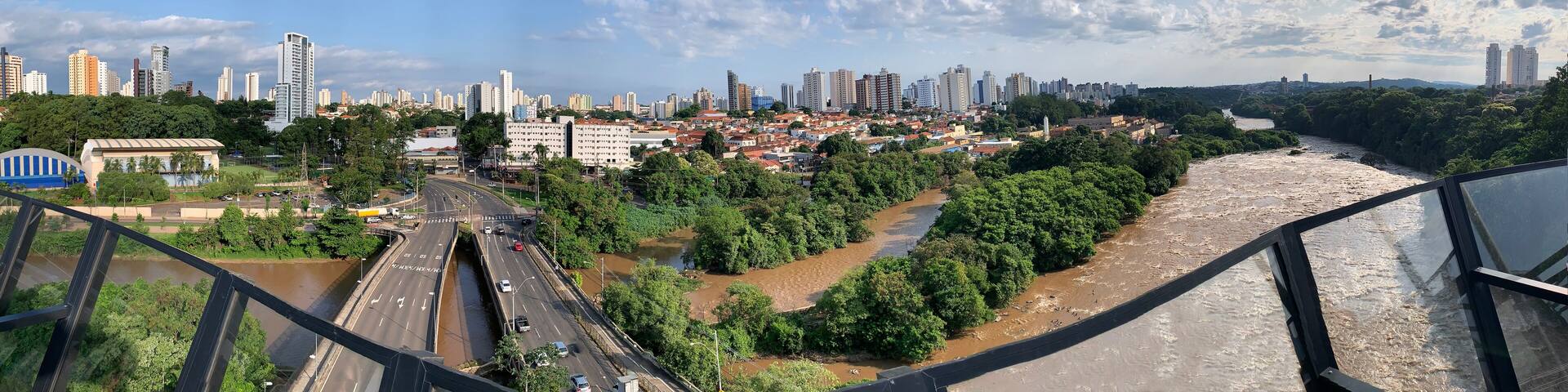 Landscape of the city of Piracicaba with its famous river.