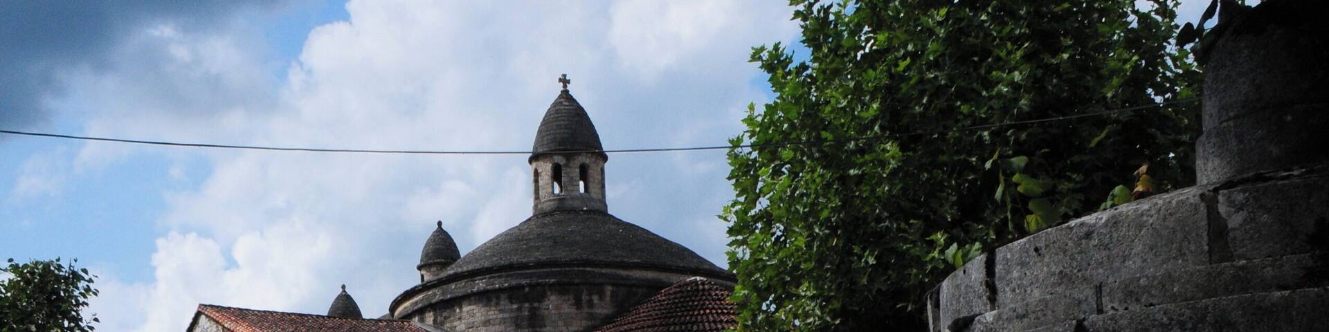 Streetview of the 12th century Roman Abbaye at Souillac