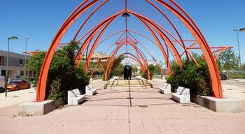 Escultura Agua y Viento de Manolo López en Miralbueno Zaragoza.