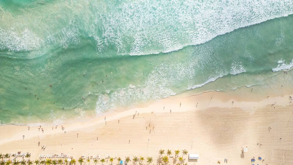 Aerial View of Playacar, Playa del Carmen, Quintana Roo, Mexiko