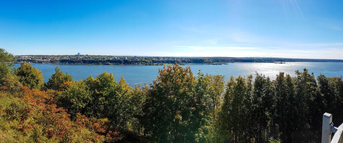 View on the Saint Lawrence river and Levis from Quebec.