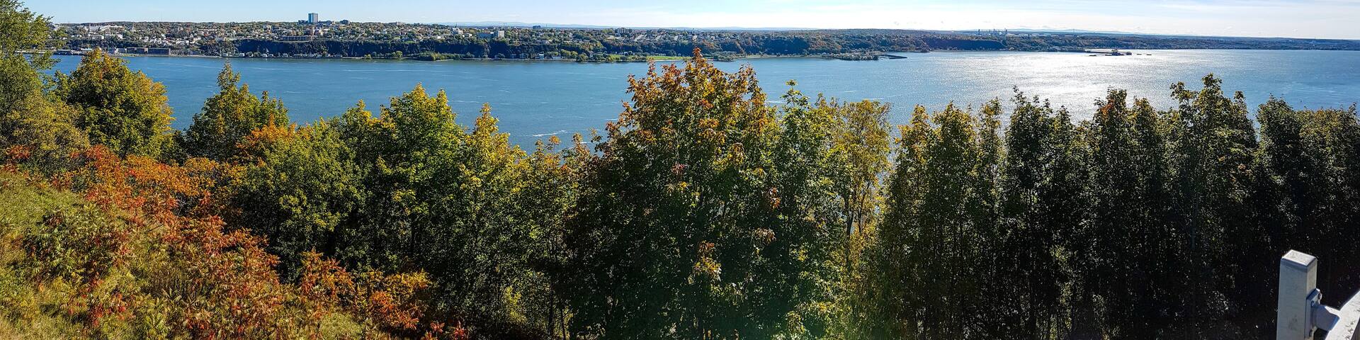 View on the Saint Lawrence river and Levis from Quebec.