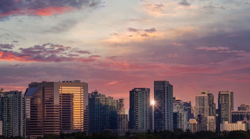Panoramic View of North York part of Toronto GTA, an economic hub outside Downtown Toronto.