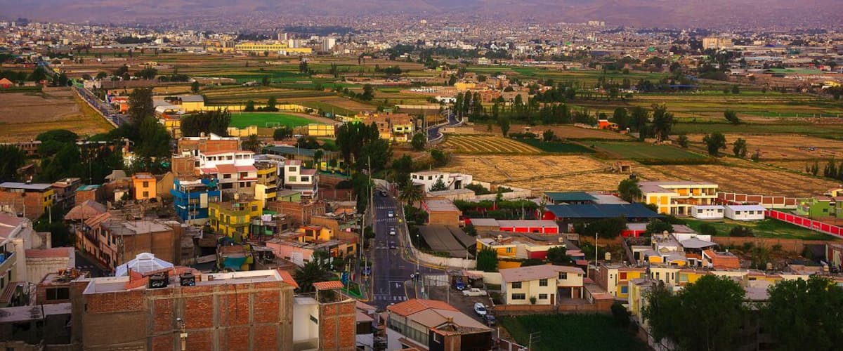 Sachaca district has the best views of Arequipa, Peru.  You can climb up this tower for less than a buck and get a whole 360 panorama of the city.  Great for sunsets.