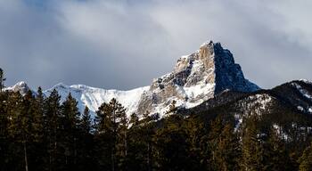 The Goat Range from Three Sisters Parkway. Canmore, Alberta, Canada