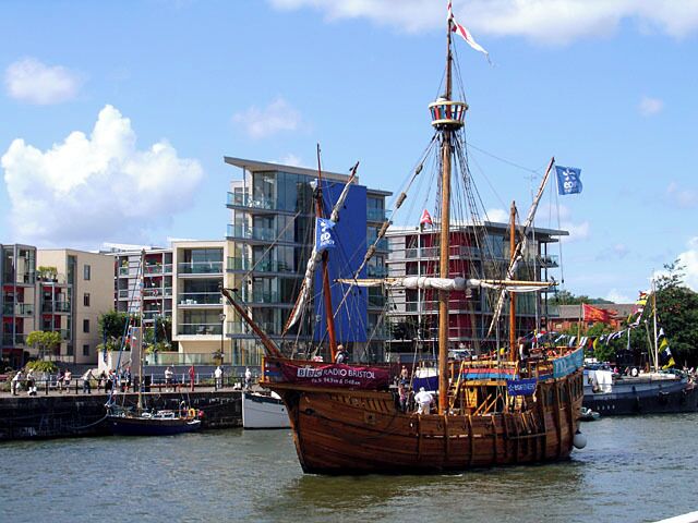 The Point and The Matthew The Matthew sailing past The Point during the Harbourside Festival.