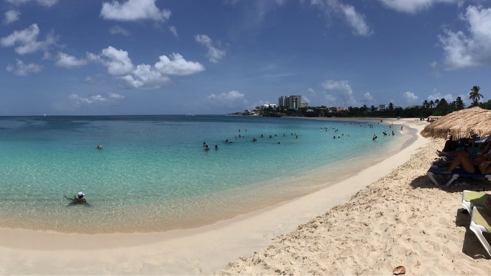 Mullet Bay Beach the most beautiful in St. Martin