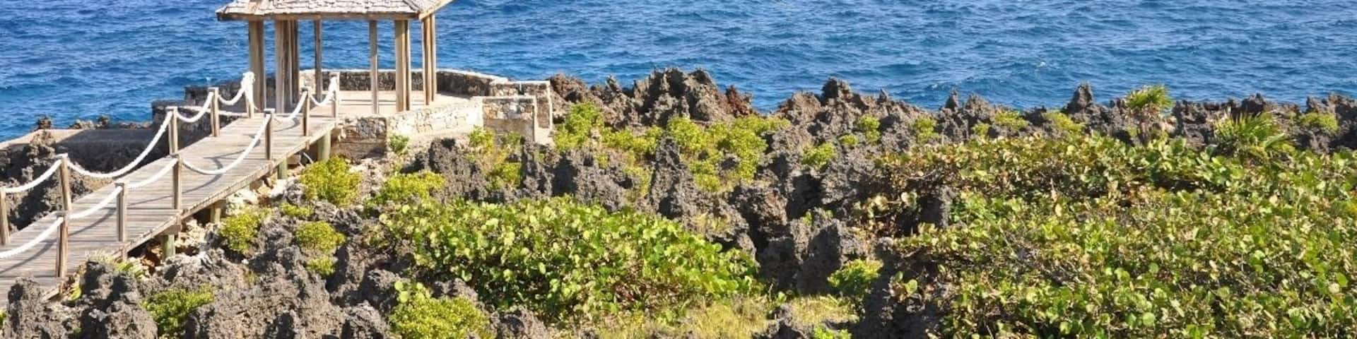 One of the gorgeous ocean-front gazebos in Turtle Crossing community on Roatan. Talk about a view.