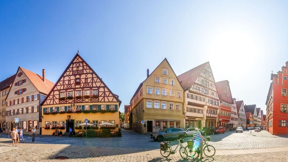 Panorama, Dinkelsbühl, Bayern, Deutschland