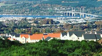 Kessock Bridge, Inverness taken from Milton of Leys in the Scottish Highlands.
