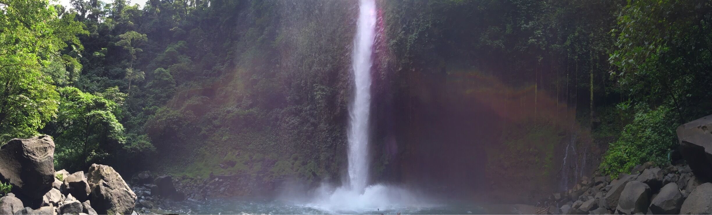 Beautiful waterfall in the rainforest, in Costa Rica.  500+ steps to get to the waterfall, but worth it! 