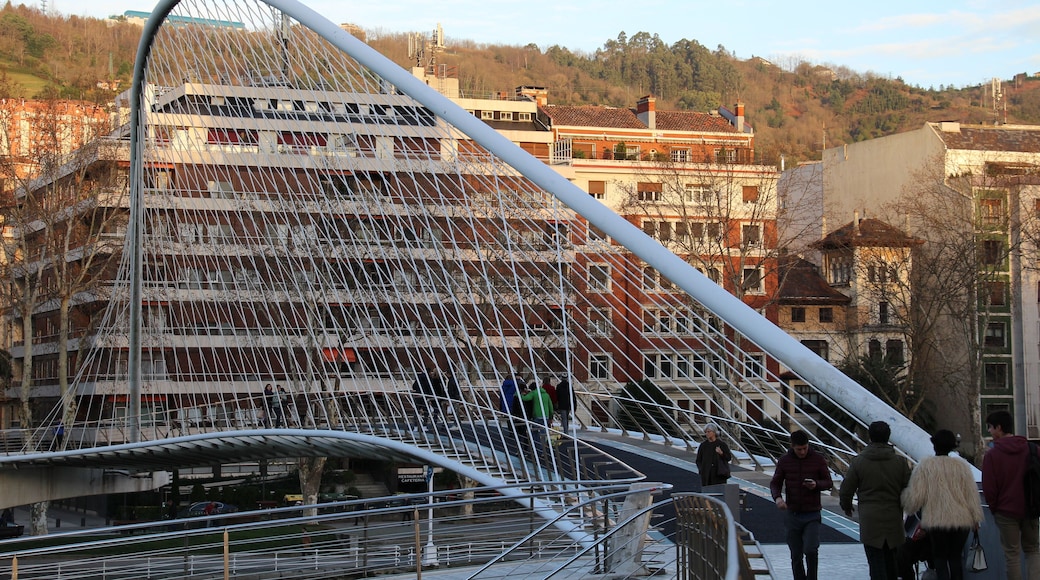 (Abando) Zubizuri Zubizuri - "White Bridge" - footbridge. Arch. Santiago Calatrava 1990-97.