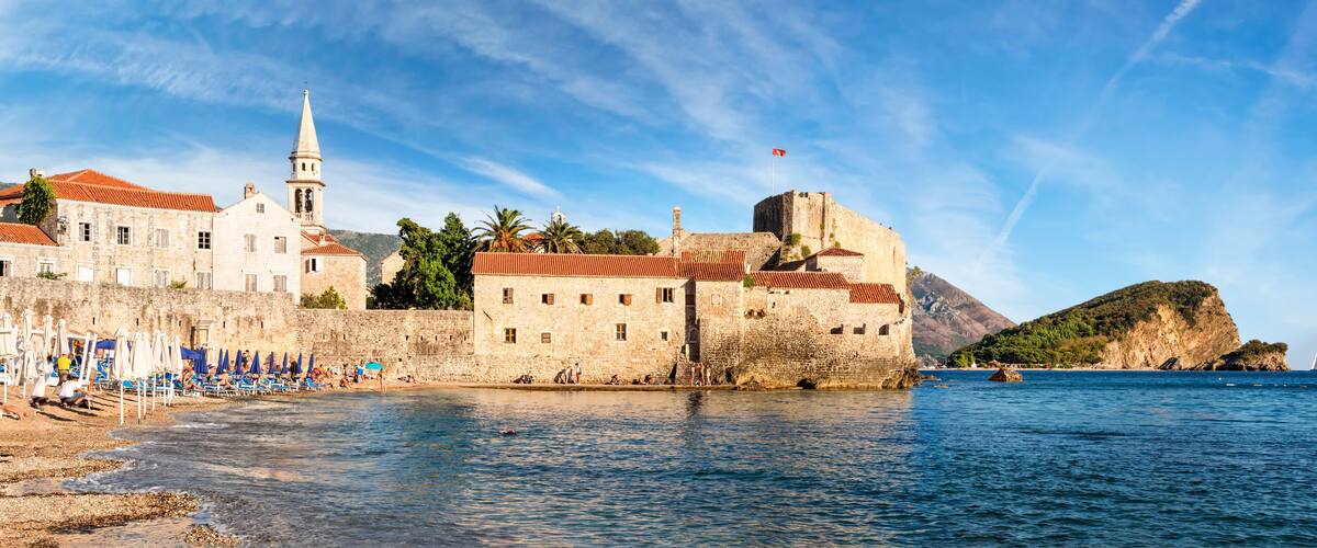 Panorama of Budva Old town