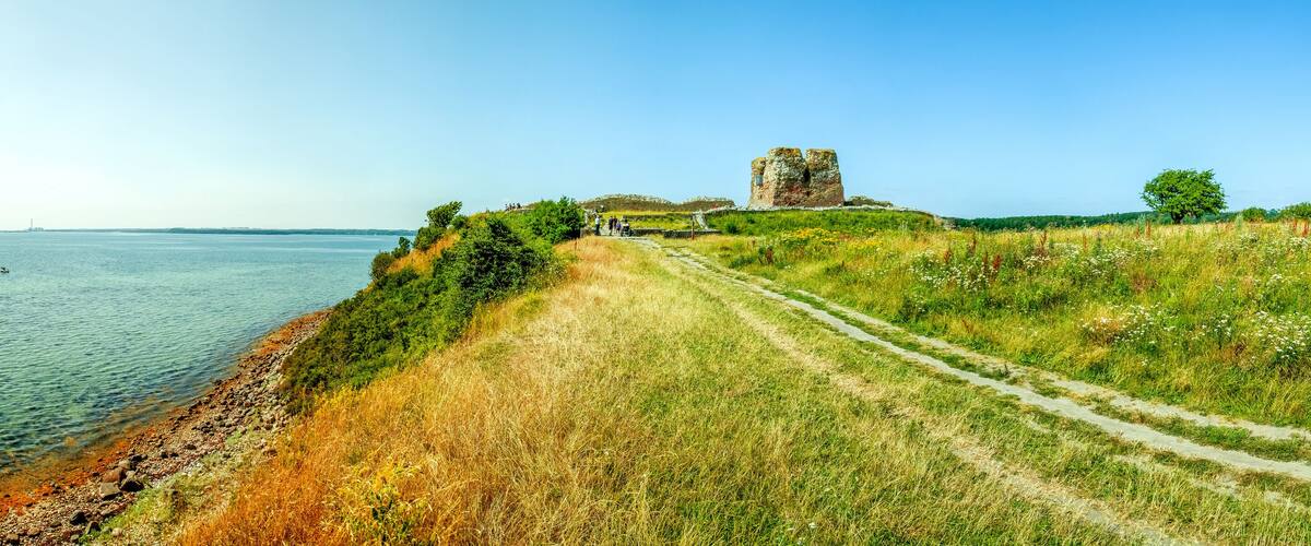 Schlossruine, Kalø, Mols Bjerge Kalo, Knebel, Jütland, Dänemark