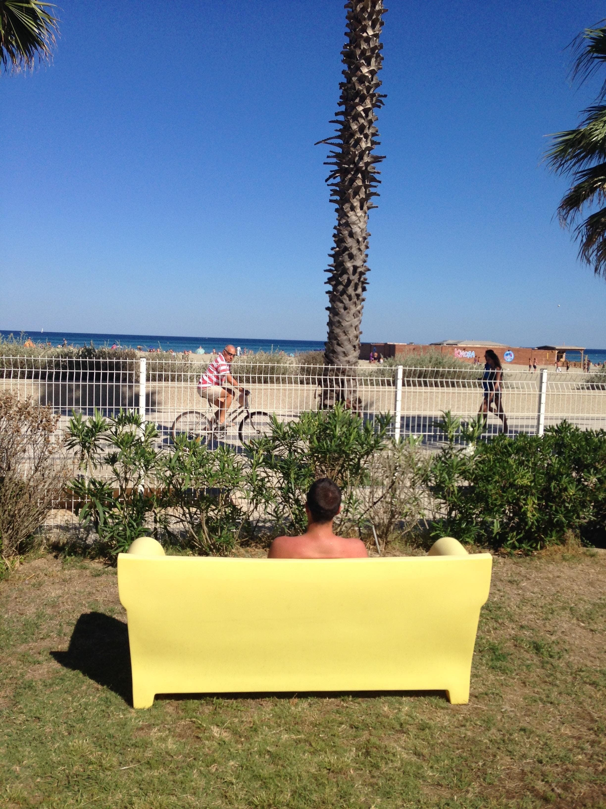 Jardin copacabana vu plage