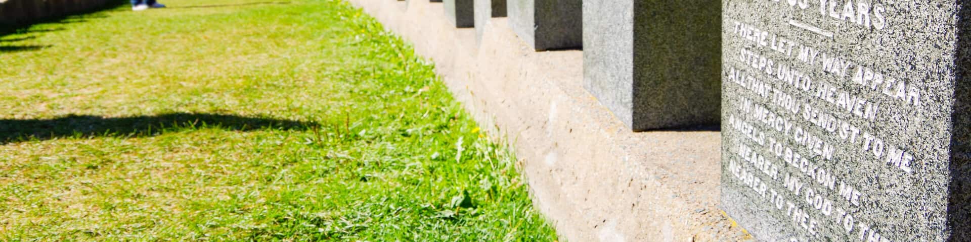 Canada, Nova Scotia, Halifax. Fairview Lawn Cemetery, memorial landmark home to victims on largest number of Titanic grave sites graveyard in the world, 121.