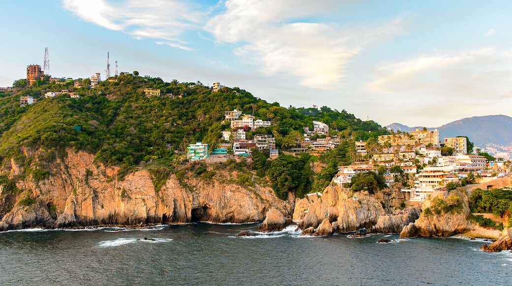 The rock La Quebrada, one of the most famous tourist attractions in Acapulco, Mexico.