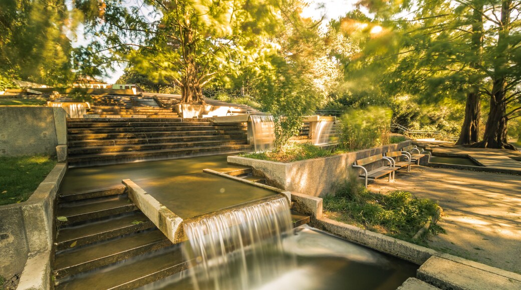 Herbst in Kurpark Oberlaa in Wien - Treppengarten und Rosenberg