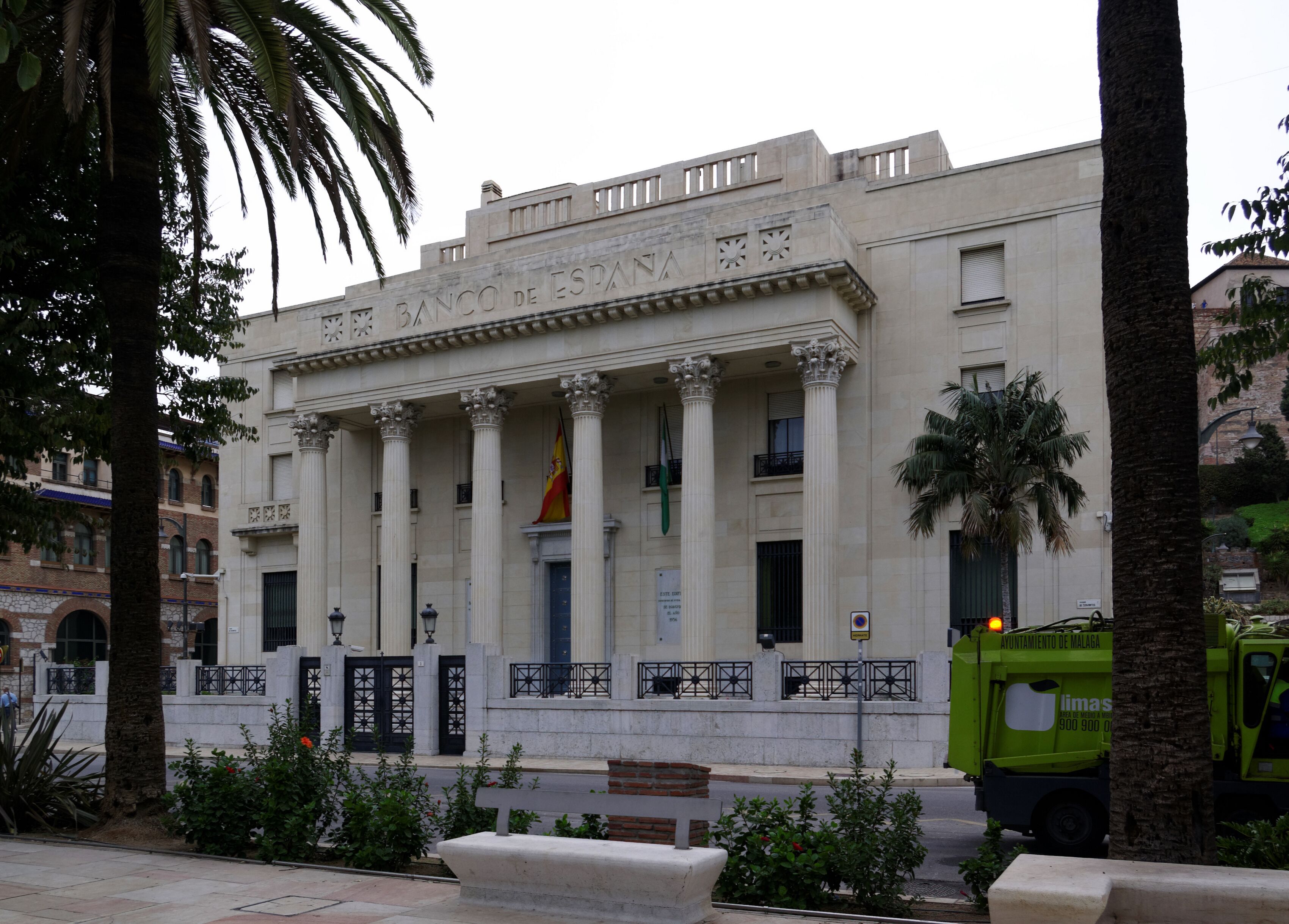 Spain, Malaga, Banco de España
