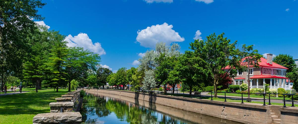 Lachine Canal and Locks; Montreal, Quebec, Canada