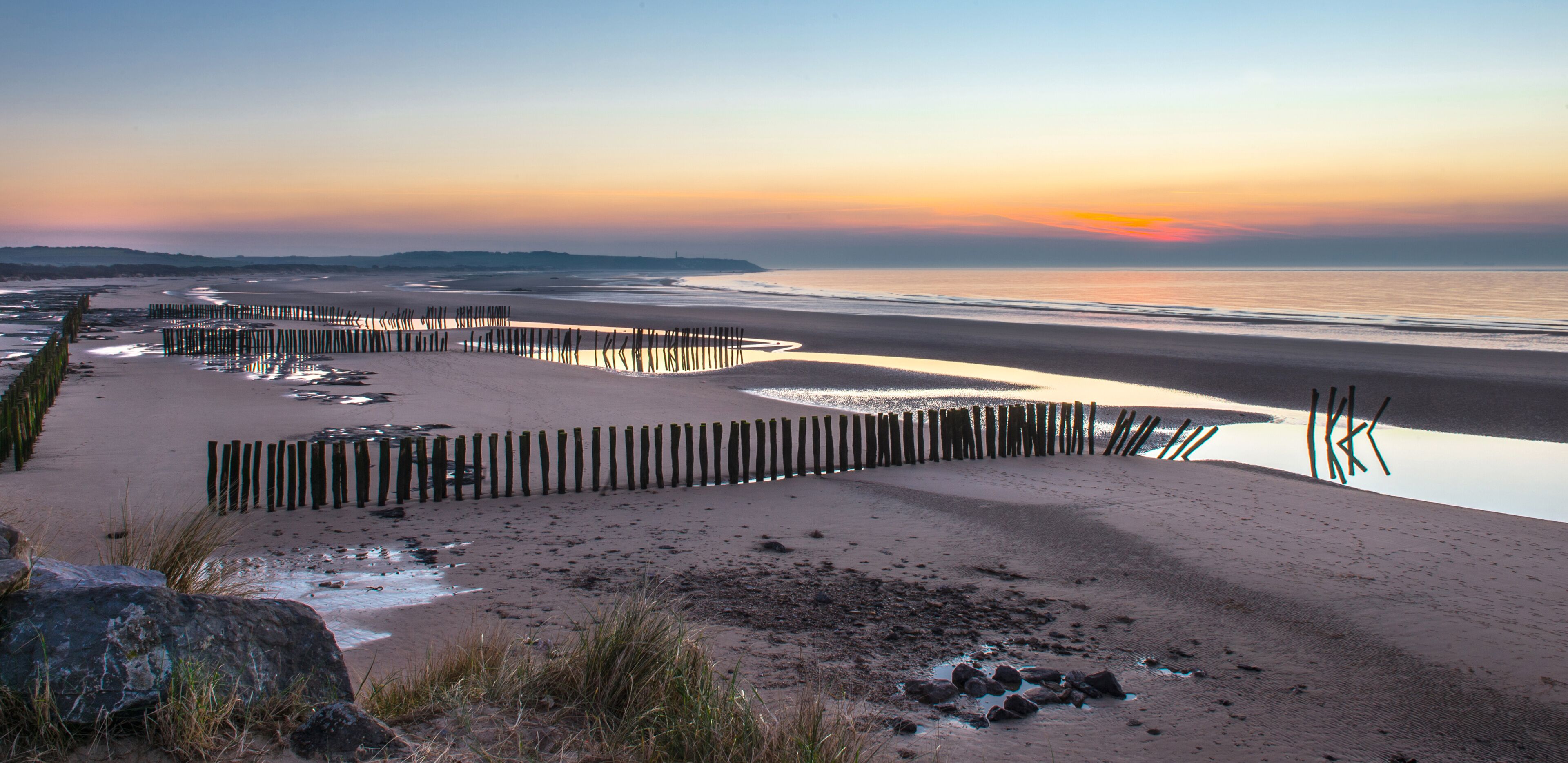 coucher de soleil sur Wissant (Pas-de-Calais, France)