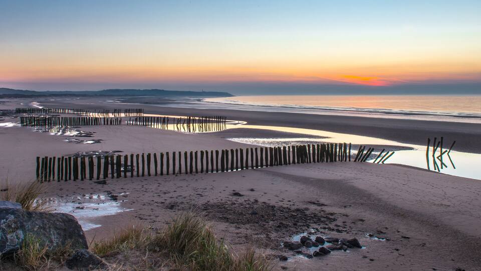 coucher de soleil sur Wissant (Pas-de-Calais, France)