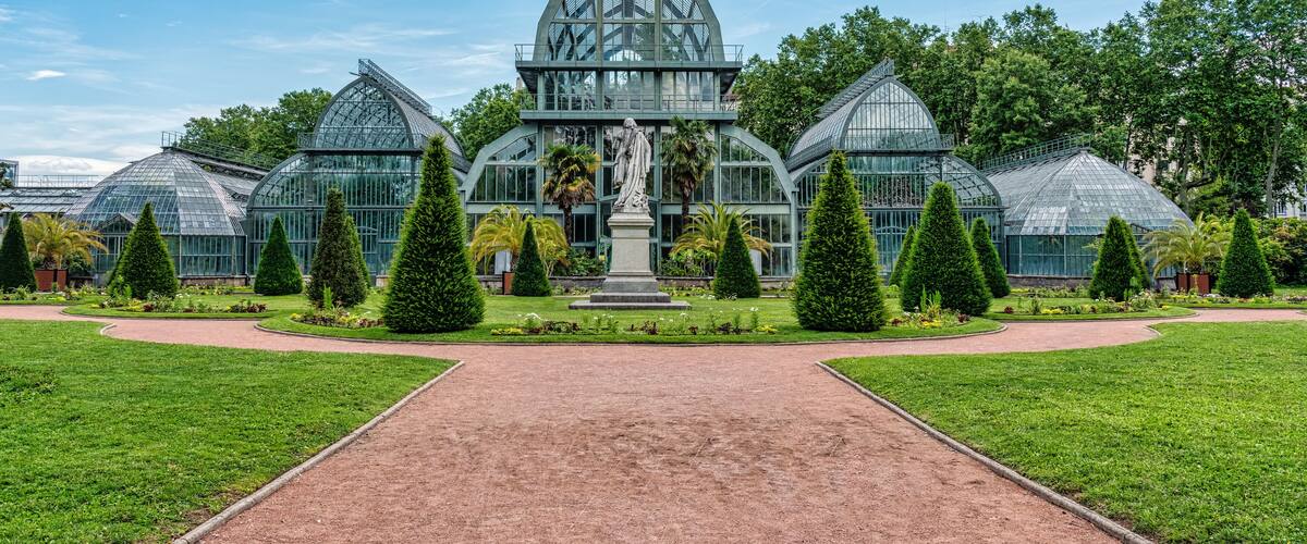 Green house at Parc de la Tete d'Or, Lyon France