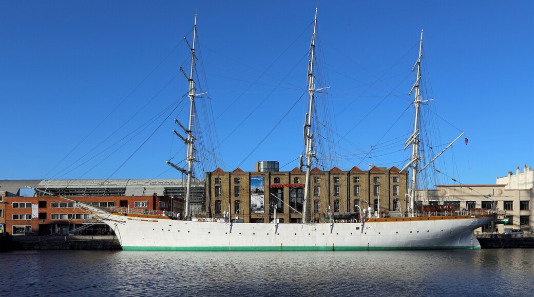 French full-rigged ship Duchesse Anne in the port of Dunkirk (France)