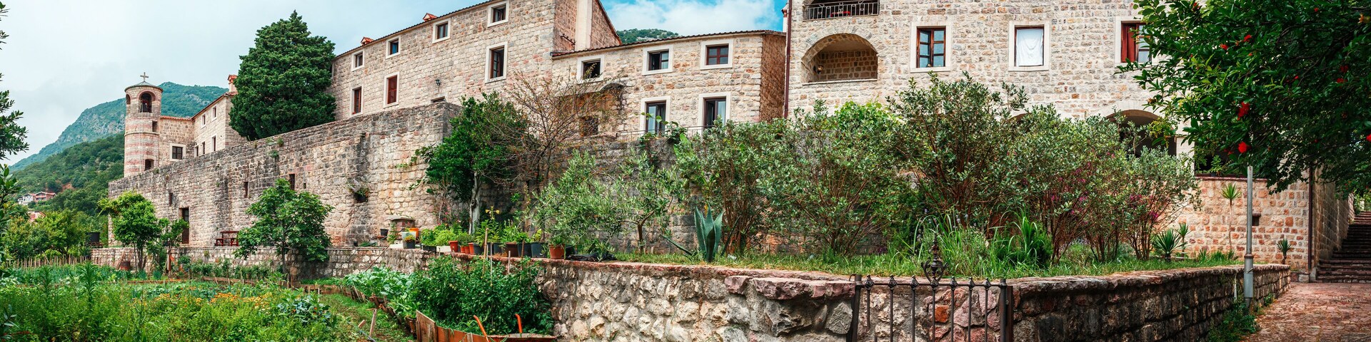 Podmaine or Podostrog orthodox Monastery in Budva city, Montenegro